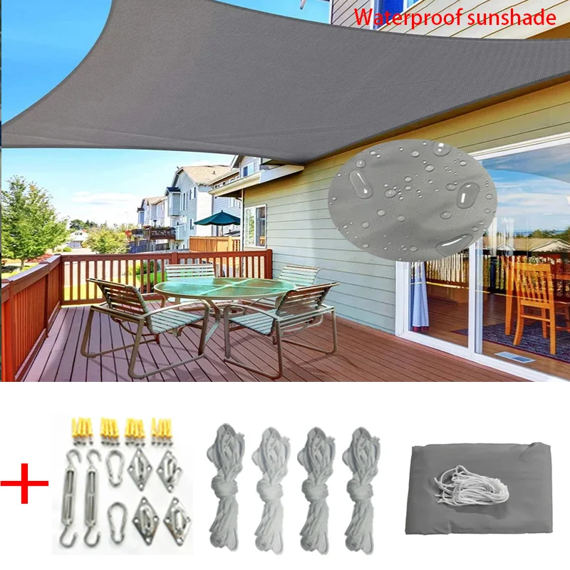 

300D awning summer outdoor waterproof UV-proof shade canvas Oxford cloth sunscreen and rain cover garden courtyard awning