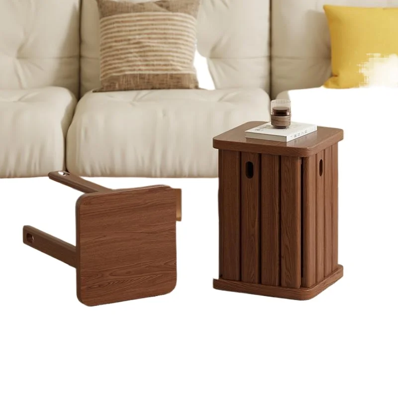 Minimalist Stackable Solid Wood Stool Folding Seat Multi-Purpose Nesting Bench Dining Living Room Space Saving Home Furniture
