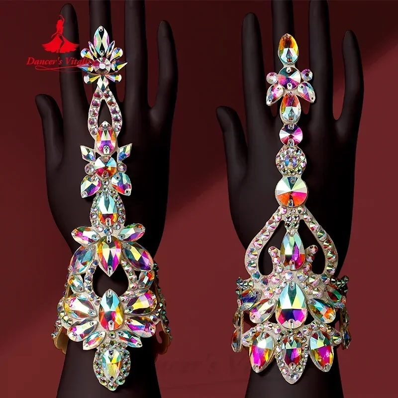 

Belly Dancing Performance Bracelet High-end Elegant Mittens Female Adult Exquisite Performance Rhinestone Matching Accessories