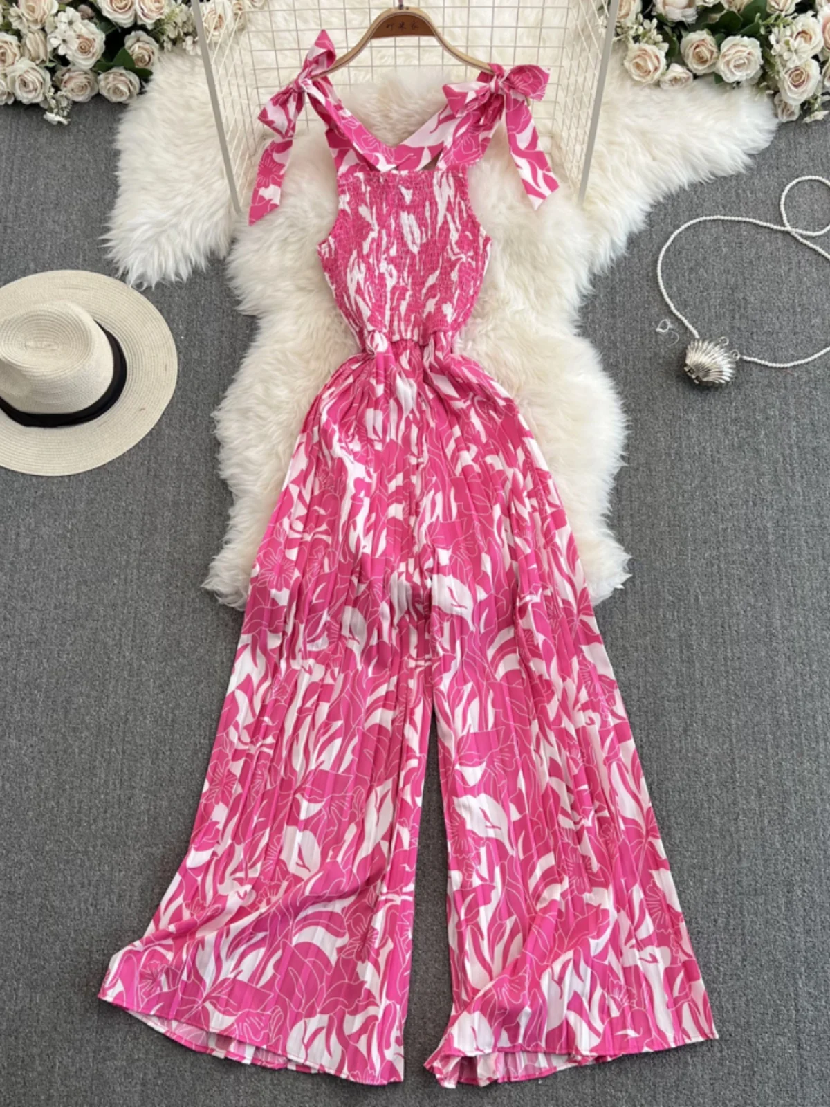 

Новые летние женские флисовые цельные шифоновые широкие брюки с высокой талией для похудения, длинные брюки, тонкая модель для поездок на работу