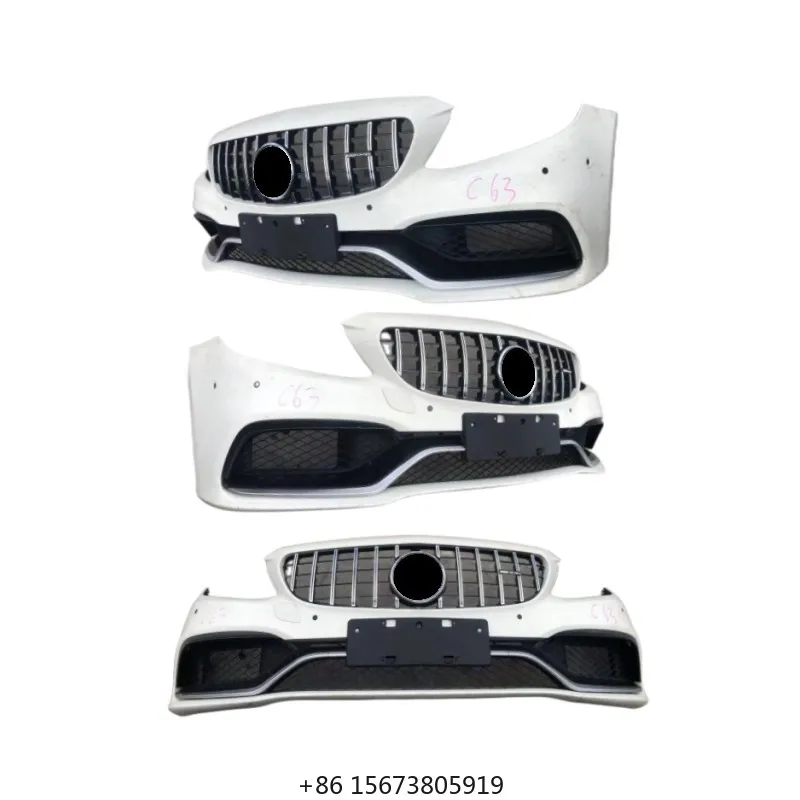 

Genuine Body Kits for W205 C Class Upgrade C63 Front Car Bumper With Grille Engine Hood Fenders