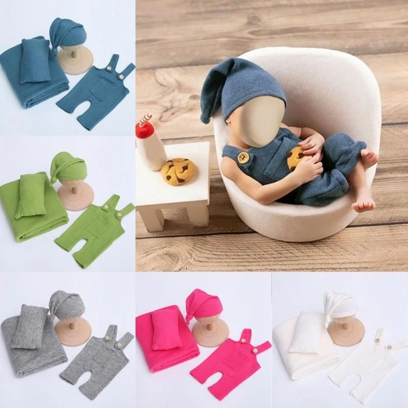 J15U دعامات تصوير لحديثي الولادة لفافة قماط قابلة للتعديل ووسادة مريحة تكمل دعامات صور حديثي الولادة للأولاد والبنات