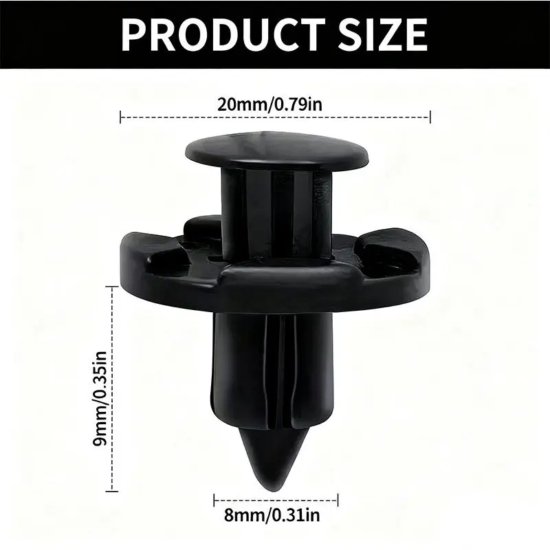 50/100pcs Car Mud Flap Clips Automotive Fastener Clips for Nissan for Versa Rustproof Auto Retainer Rivets Mudguard Fasteners