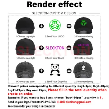 SLECKTON Anpassad basebollkeps Mode DIY bokstäver broderade hattar för kvinnor och män bomullsdesign LOGOTYP Partihandel Unisex-kepsar 8 best sales Custom logo cap - №7