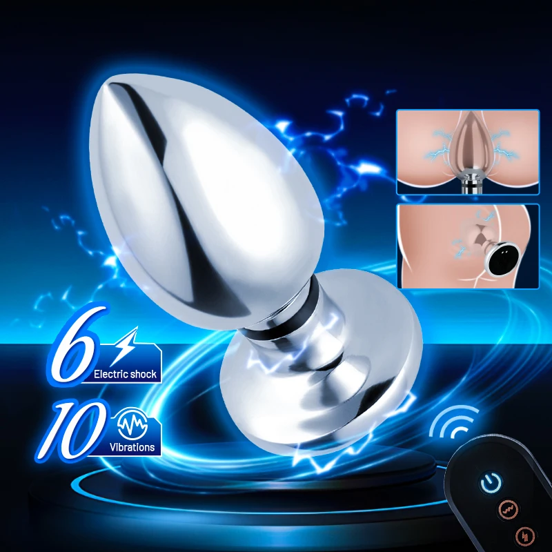 Draadloze afstandsbediening Plug Anale seksspeeltjes Volwassenen Buttplug Metaal Erotisch speelgoed Mini-vibrator Penetratie Anale plug sexy Mannen/Vrouwen