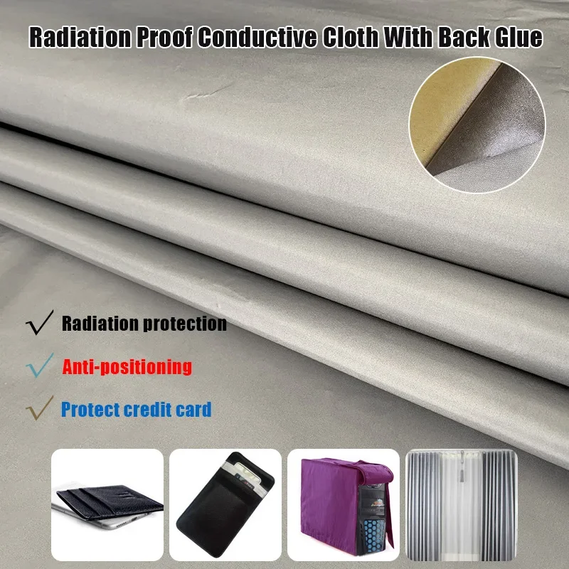 Faraday EMF Reducing Tape Fabric For Wall/Ground Blocking WIFI Singal EMI/RFID Fabric Anti Radiation Adhesive conductive Fabric