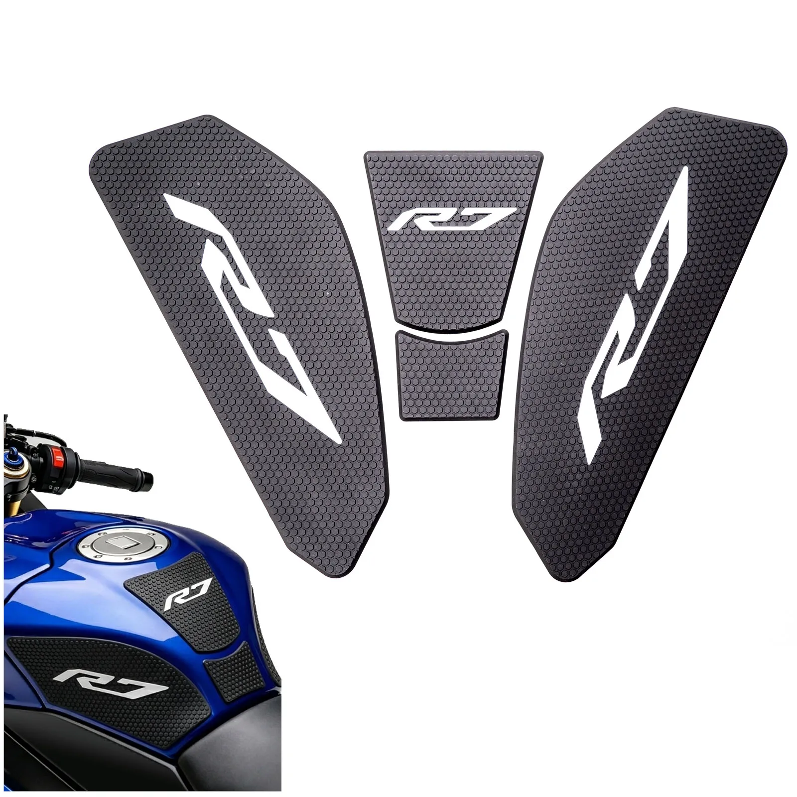 

for yzf R7 2020 - 2024 Motorcycle Gas Tank Slip Sticker Side Knee Fuel Tank Anti Slip Grip Silicone Pad