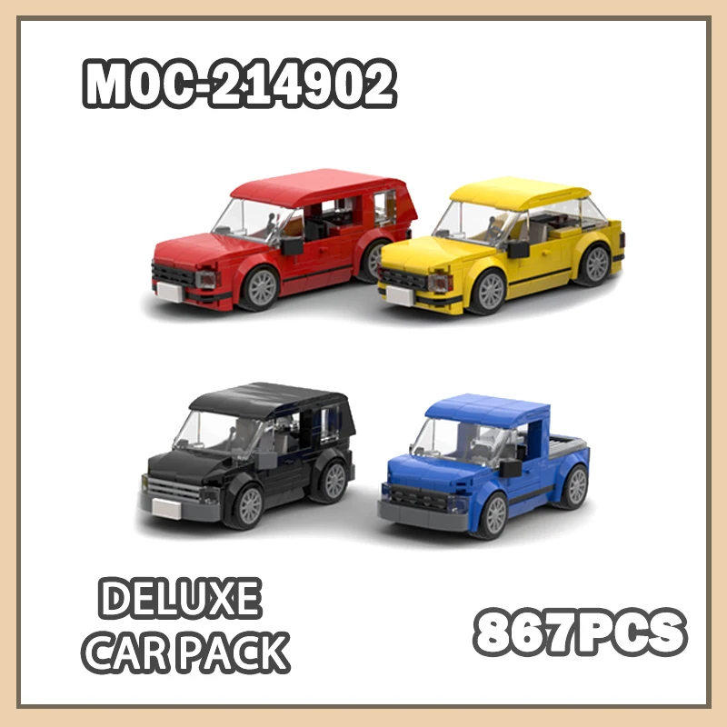 

MOC- 214902 Супер гоночная серия Deluxe Car Pack, строительный блок в сборе, совместимый с кирпичами Champion, креативный подарок для мальчиков, 867 шт.