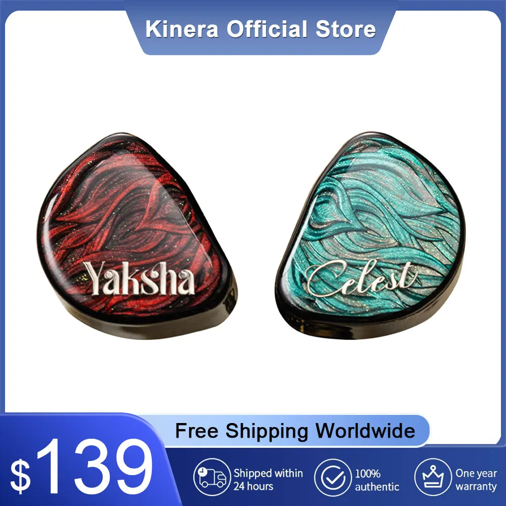 

New Kinera Celest Yaksha In-ear Monitor Earphones 2DD+1BA+1MPD Hybrid Drivers With 6N OCC Silver+OCC Hybrid Cable Headphones