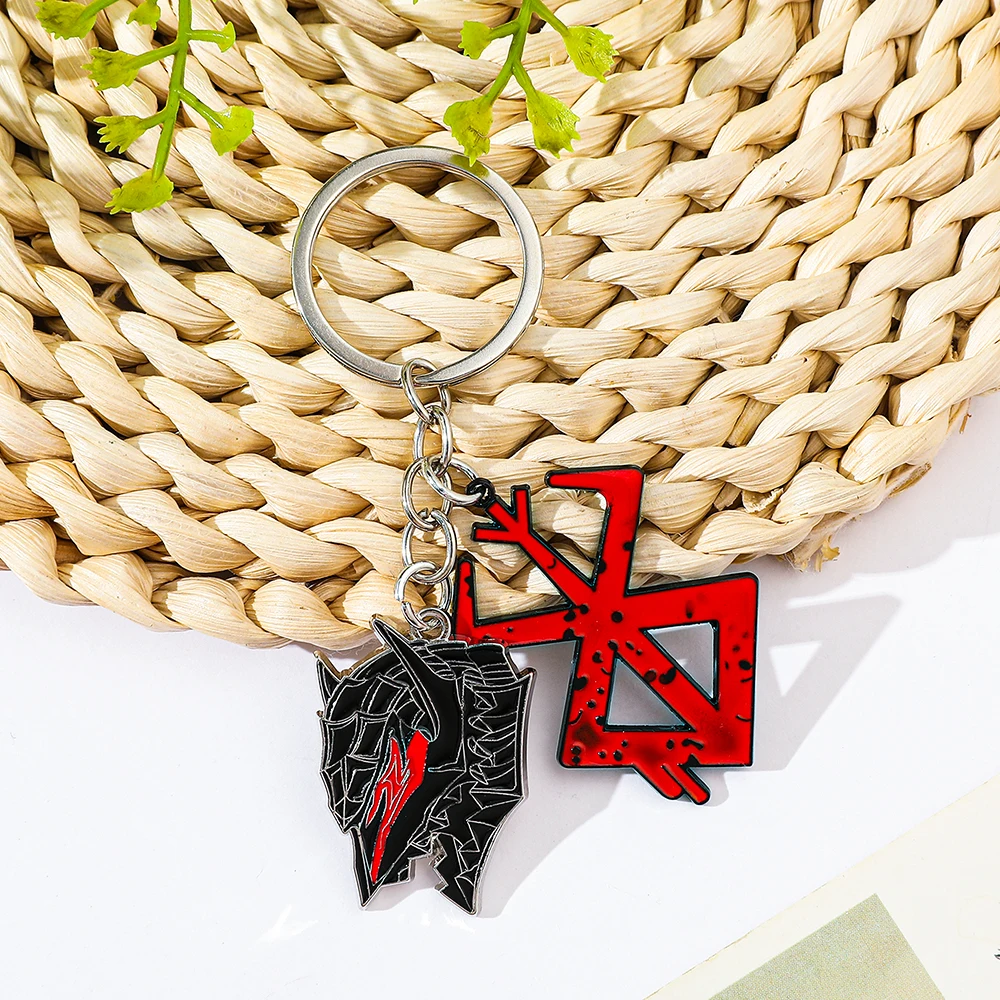 Llavero Berserk - Joyería con colgante de espada Guts | Accesorio de cosplay de anime | Accesorio de réplica de espadachín negro | Regalo para fanáticos del mangá