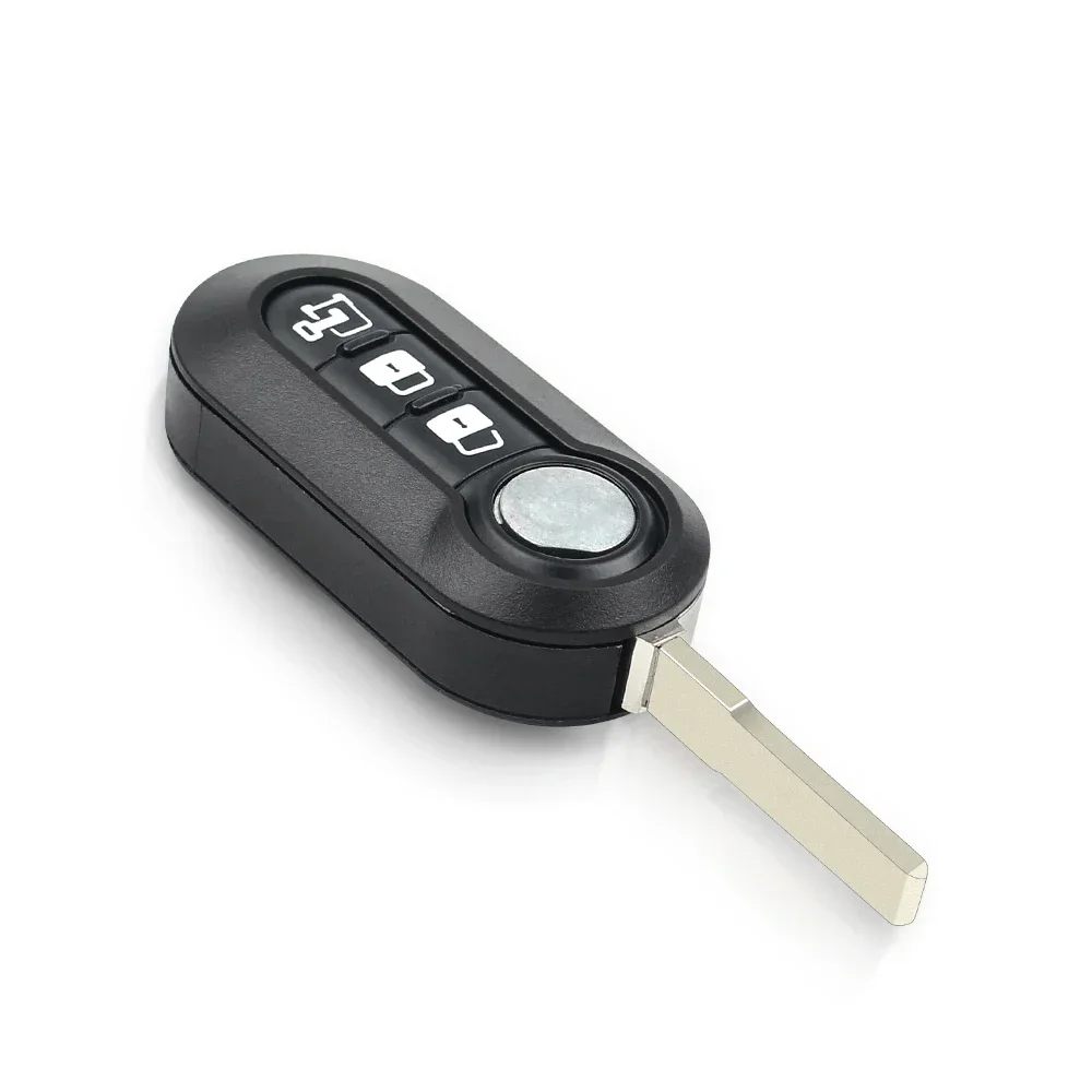 KEYYOU For Fiat 500 Panda Punto Bravo 3 Buttons Normal Flip Remote Car Key Shell Blank Case Housing Fob Keyless SIP22 Blade