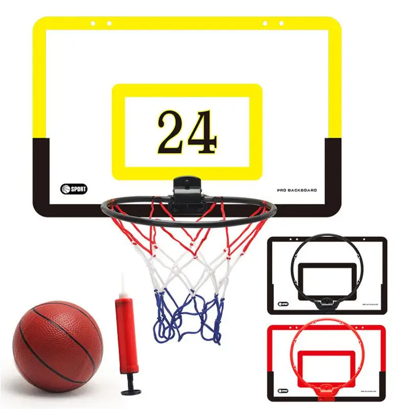 

Basketball Hoop Wall Mount Basketball Hoop Set Punch Free Mini Basketball Board Toys For Playing Games Door Kids Teens Adults