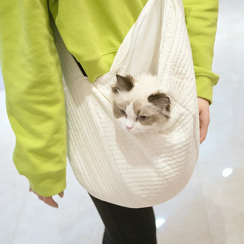 Outdoor Travel Puppy Carrier Bag Cat Carrier Bags Out Crossbody Shoulder Bag Portable Cat Dog Sling Bag Pet Carrying Supplies