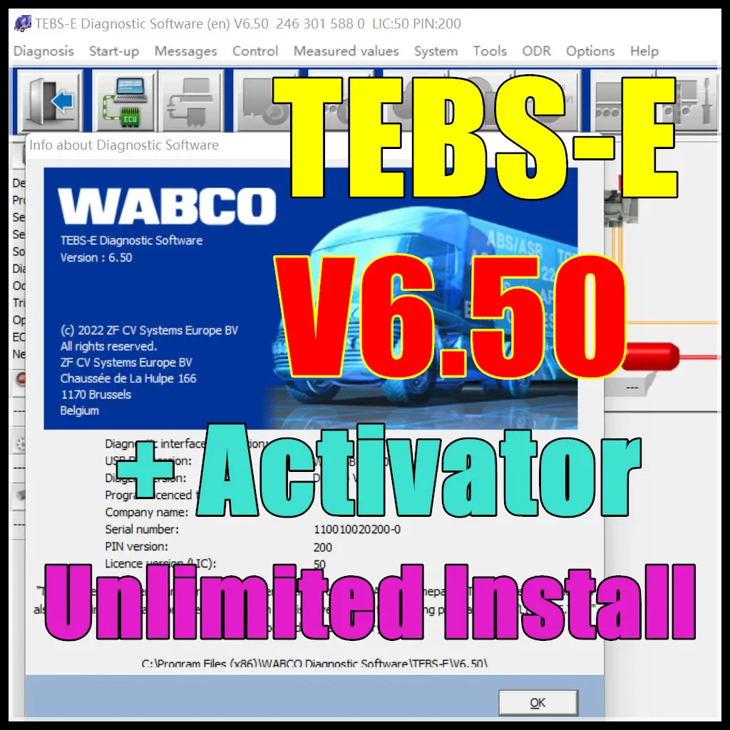 

2023 New Wabco Tebs-e 6.50 With Activator Keygen Wabco Diagnostic Software For Unlimited Install + Video Guide