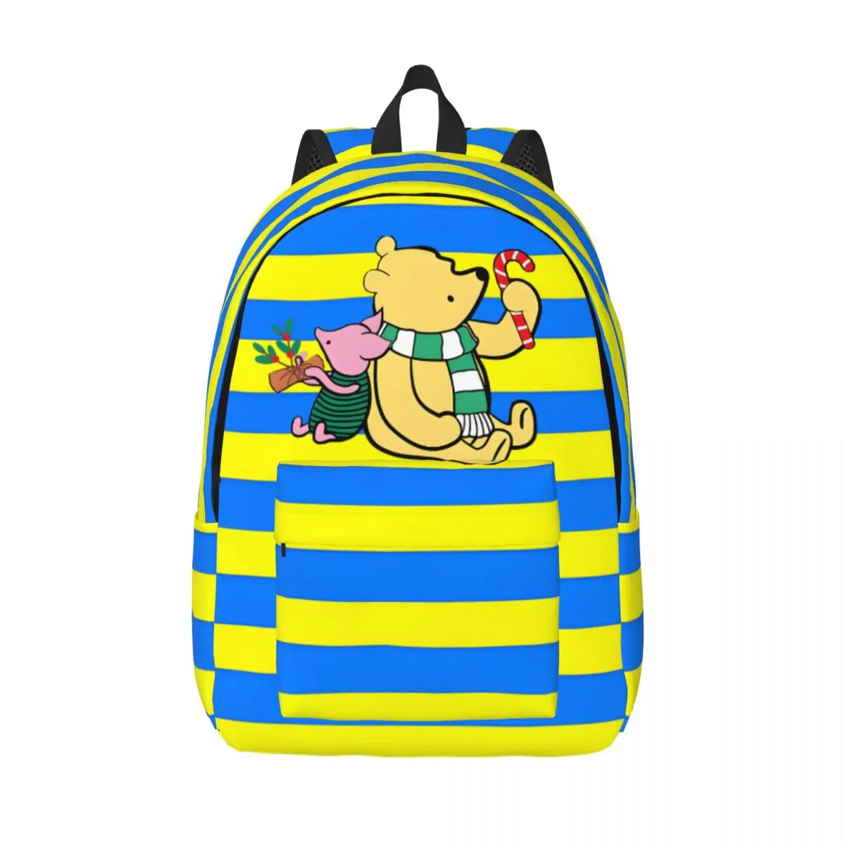 Gift Christmas Winnie The Pooh With Piglet Large Capacity Rucksack Disney Pooh Bear Winnie Harajuku Design Couple Laptop Bag