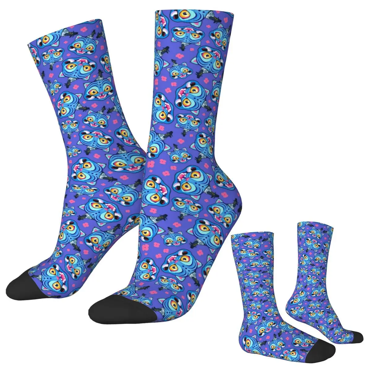 

Kpop Demon Hunters Derpy Tiger бесшовные чулки с принтом в стиле ретро, осенние носки против пота, женские и мужские качественные носки