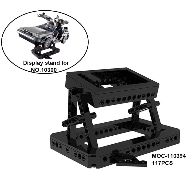 

MOC-110394 display Stand for 10300 Bracket Building Blocks Set For Back to the Future Time Machine Display Base Bricks Toy