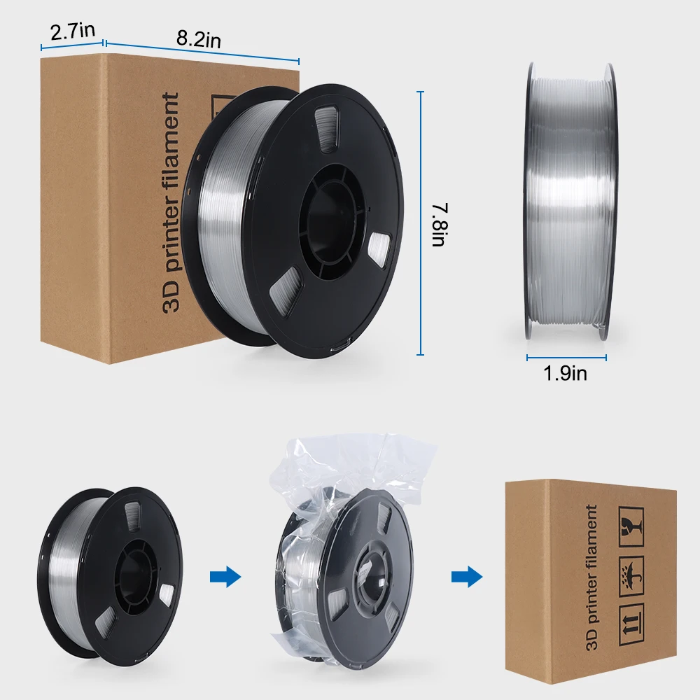 Imagem -06 - Multicolor Petg 3d Impressora Carretel de Plástico Multicolor Precisão Mais 0.02 mm 10 Rolls 1kg 1.75 mm 10kg 5kg 1kg 22lbs