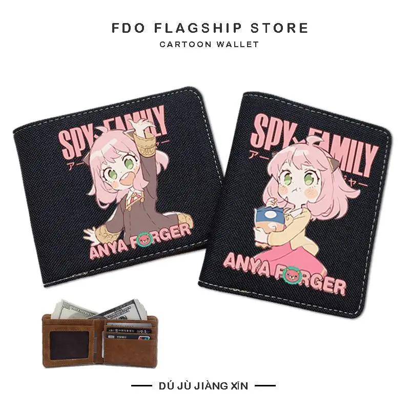 Spy X Family Merchandise Cute Cartoon Wallet Short Coin Purse Ins Aniya Anime Card Holder Anime