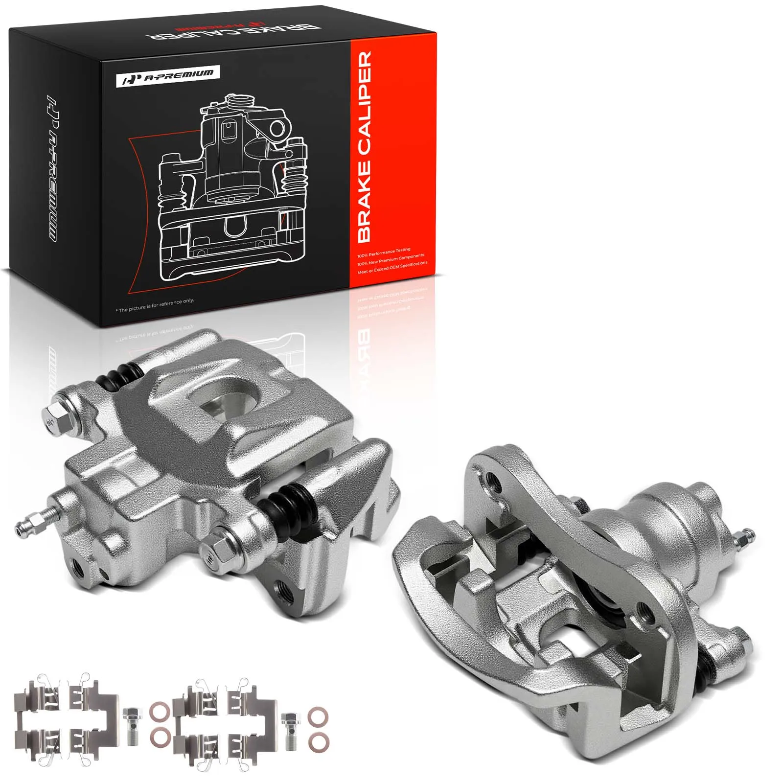 A-Premium Pair Rear Brake Calipers with Bracket for Toyota Highlander 2004-2007