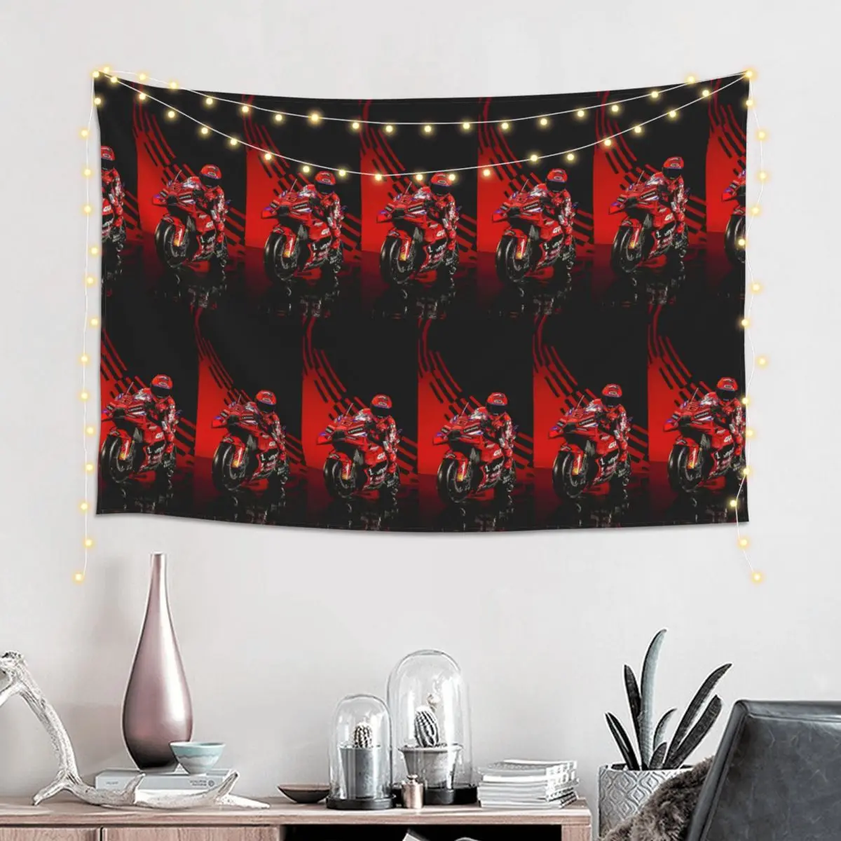 Motorcycle Racing Marqueze Tapestry Funny Wall Hanging Aesthetic Home Decoration Tapestries for Living Room Bedroom Dorm Room