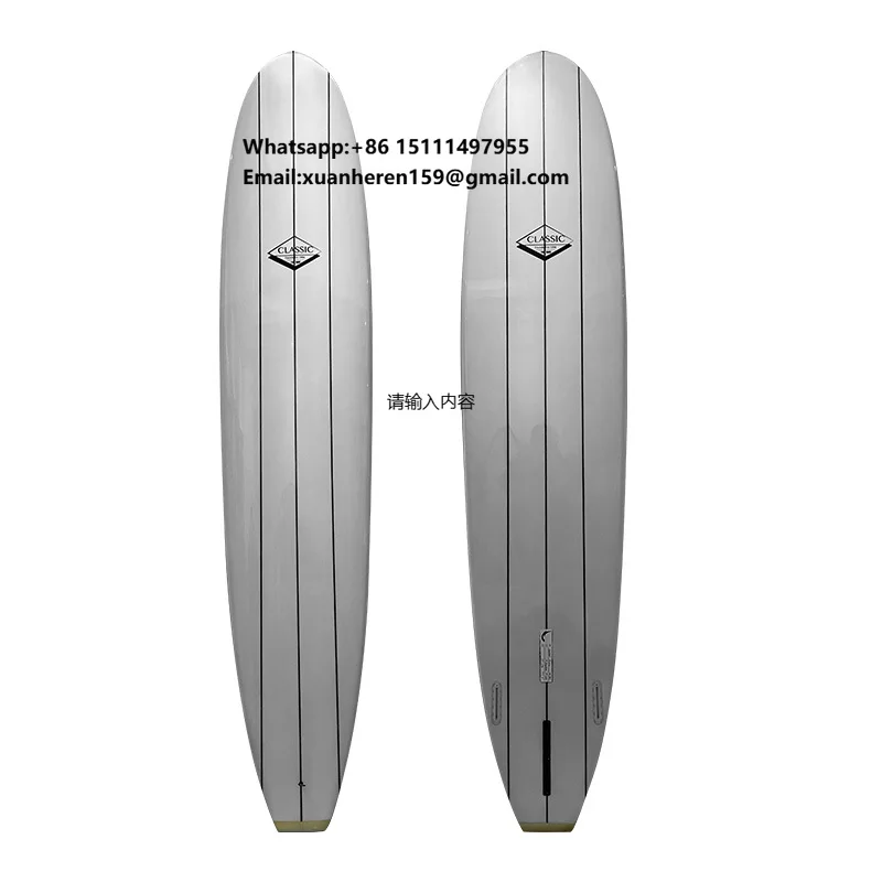 9ft Customized Epoxy Surfboard Longboards 3 Wooden Strips  High Quality Factory EPS Long Surfboards
