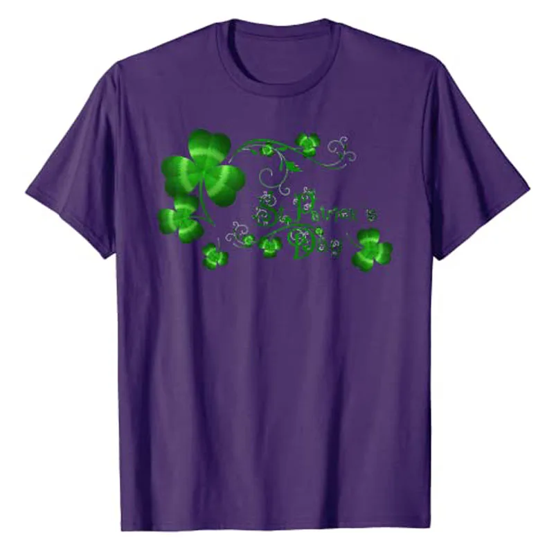 Happy ST Patricks Day and Shamrock Classic T-Shirt for Women Men Clothing Graphic Tee Tops Short Sleeve Blouses Gifts