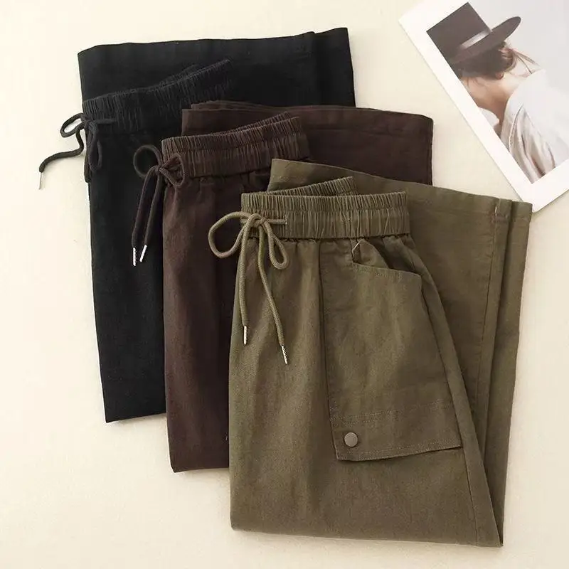 2025 neue Röcke Frauen Mode Frühjahr Sommer Große Tasche Midi Elegante Hohe Taille Weibliche Röcke Casual Elastische Wilde Damen Röcke