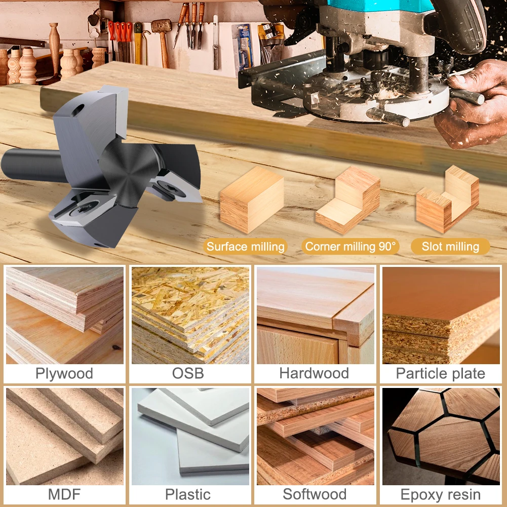 Wood Plaina Inserir Carbide,XCAN-Fresa De Madeira, Bit De Plaina De Madeira, Inserção De Moinho De Rosto, Laje De Carboneto, Spoilboard, CNC