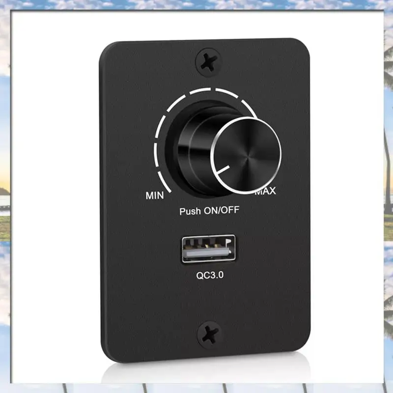 

Factory Value For RV Camper& Boat 5A DC 12-24V PWM Dimmer Switch Adjustable Light Controller With QC 3.0 USB Charging Port