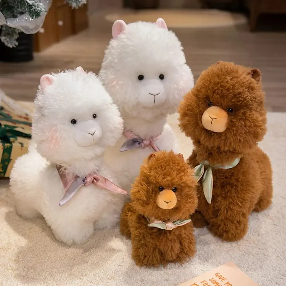 Criativo rosto gordinho alpaca brinquedos de pelúcia pp algodão macio pelúcia lhama bonecas 22/35/45cm animais macios brinquedos de pelúcia presentes de aniversário
