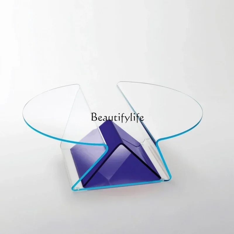 

GG8Italian Minimalist Living Room Glass Coffee Table Designer Model Modern Home Creative round Tea Table
