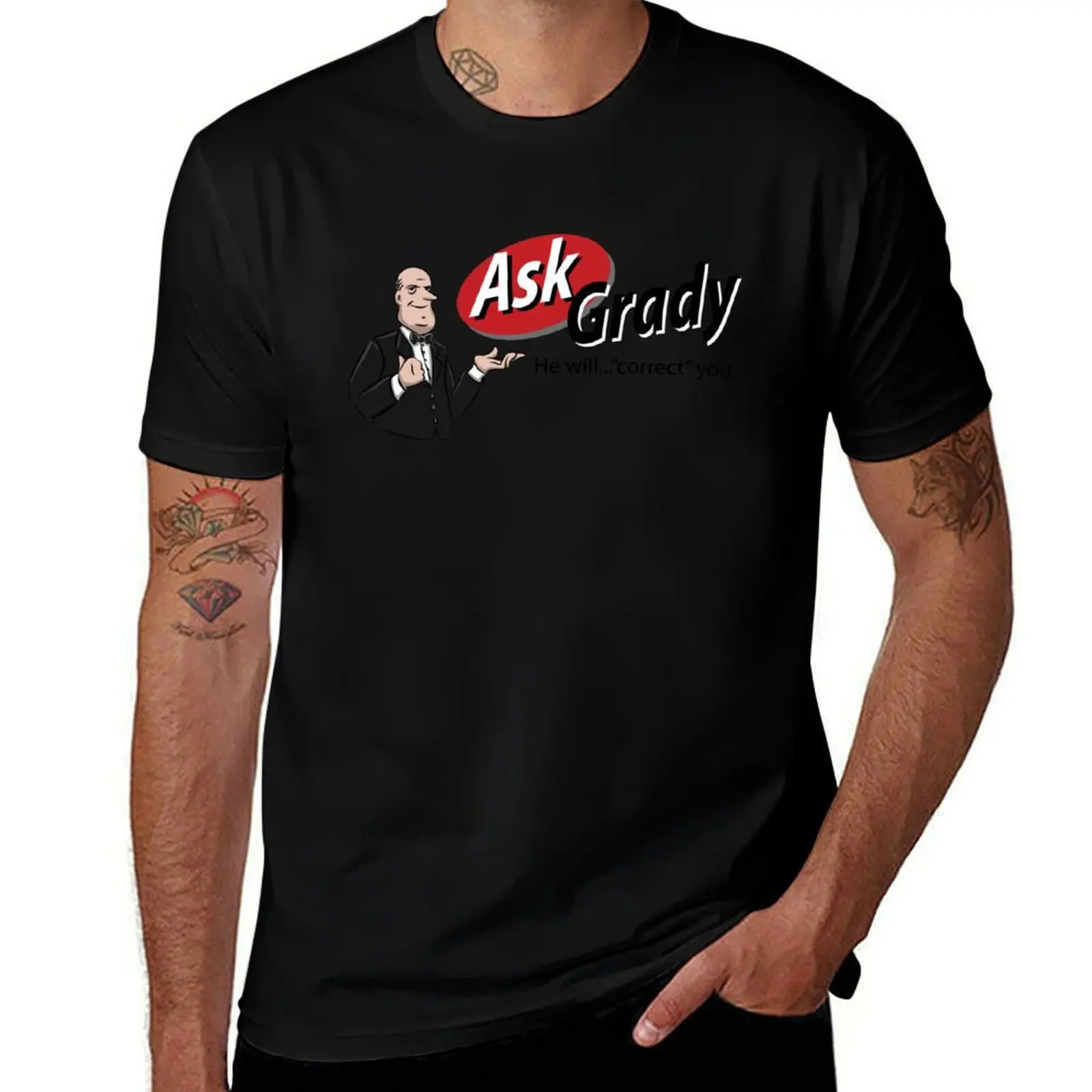 Ask Jeeves/Ask Grady- The Shining T-Shirt aesthetic clothes man t shirt black t shirts for men