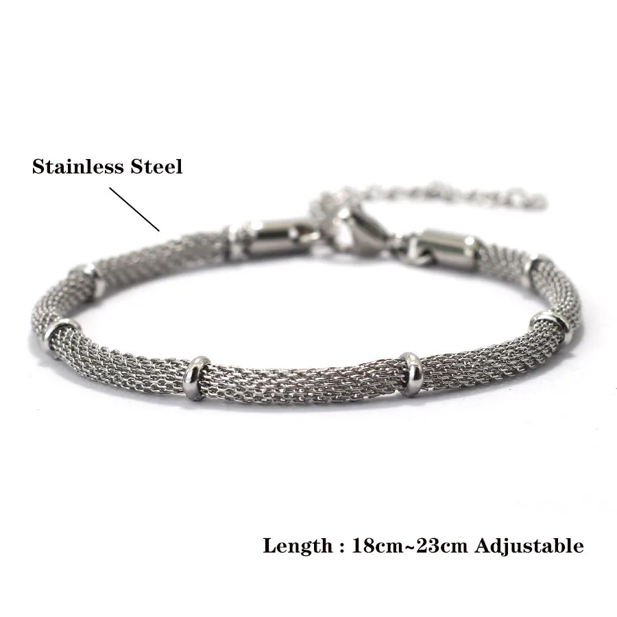 Unique Men Stainless Steel Chain Link Bracelet Handmade Adjustable Punk Braclet Bangle Erkek Bileklik Gifts For Him Pulseria