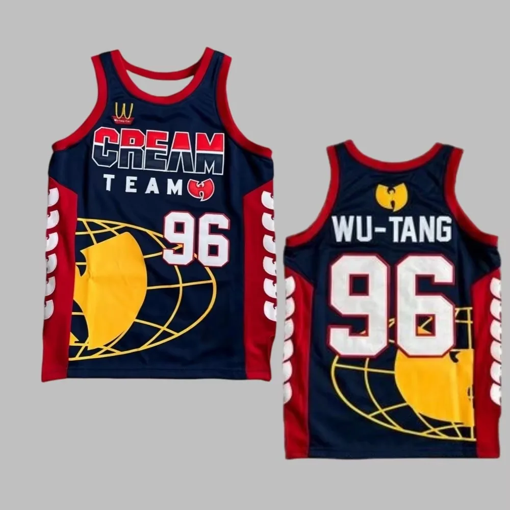 Wu Tang 97 Familien-Basketballtrikot, ärmelloses T-Shirt, Hip-Hop-Stil, Freizeitkleidung für Eltern und Kinder, passend für die ganze Familie. – Detail 5