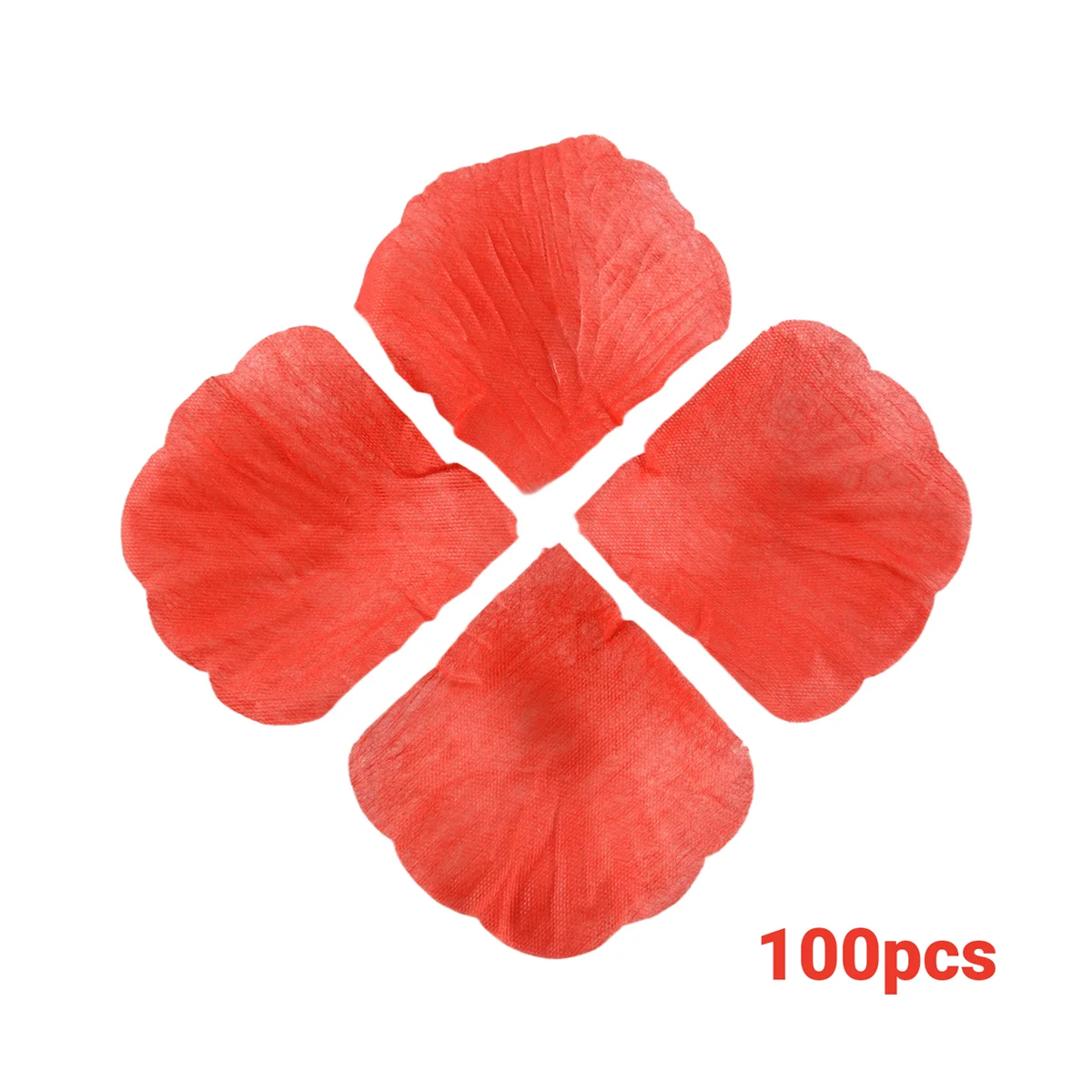 100pcs Roses Petals Artificial Flowers for Wedding Decoration - Gradual Red