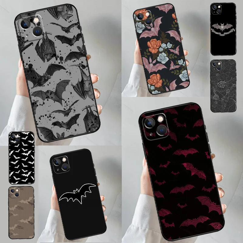 Goth Vampire Bat Gothic Phone Case For iPhone 16 15 14 13 12 11 Pro Max XS X XR 7 8 14 16 15 Plus Cover Coque