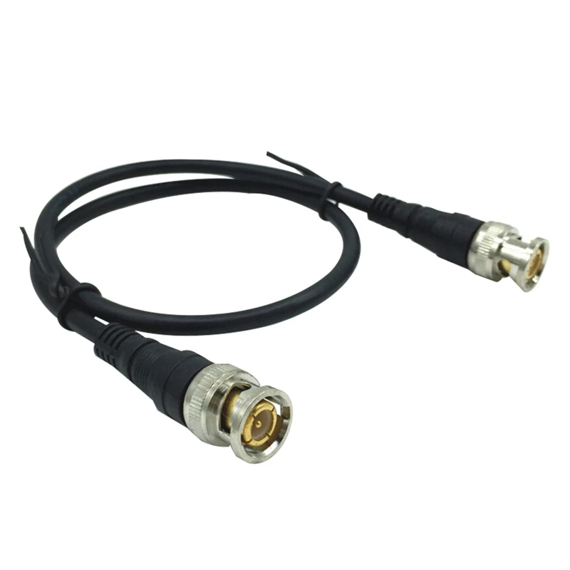 ESCAM Pure Copper BNC Male To Male Straight Crimp Q9 Head HD Monitor Line Double-head Video Cable 0.5 M / 1 M Jumper