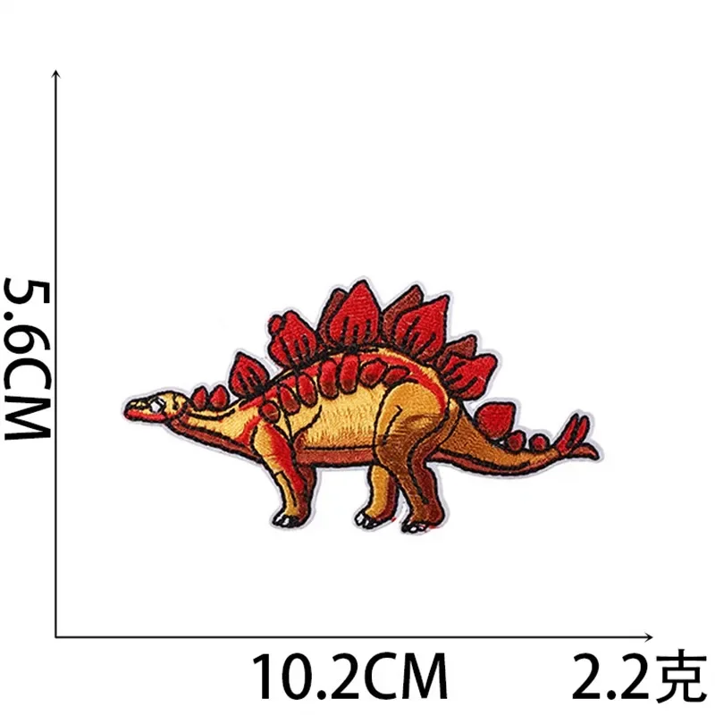 Embroidered Patch Iron On Patches for Clothing Pocket Dinosaur Clothes Stickers Fabric Sewing Thermal Adhesive Applique Fusible