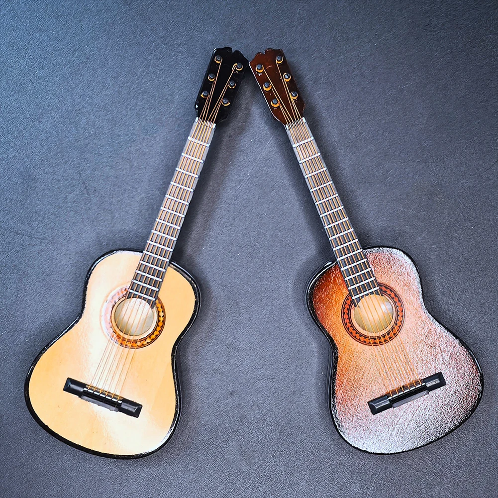Miniature Musical Instrument with Support Wooden Decorative Ornament Musical Instrument Replica for Miniature Model Decor Gift view 3