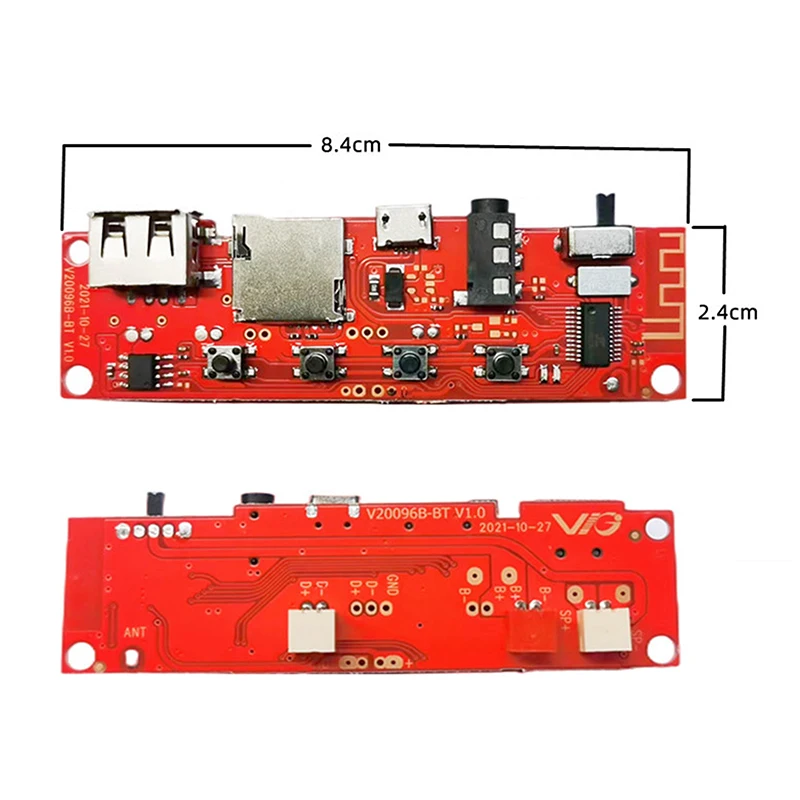 Placa de circuito de Audio Bluetooth multifuncional, placa amplificadora, módulo Bluetooth DIY, linterna multifuncional