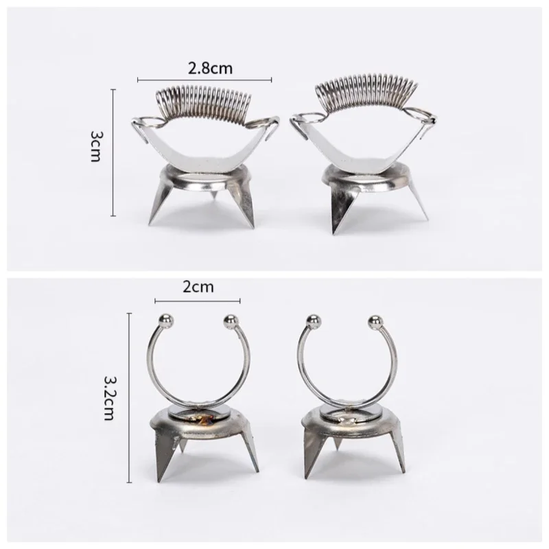 Pottery Glaze Tools Fingertip Dip Glaze Clip Stainless Steel Glaze Clip DIY Tea Cup Small Ceramic Coloring and Glazing Tool