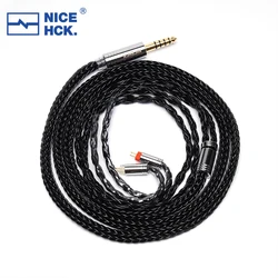 NICEHCK BlackInk 5N OCC + Cable de actualización de auriculares OCC HIFI Chapado en plata 3,5/2,5/4,4mm QDC/MMCX/0,78 2 pines para Aria EA500 PR2 DB2 4U