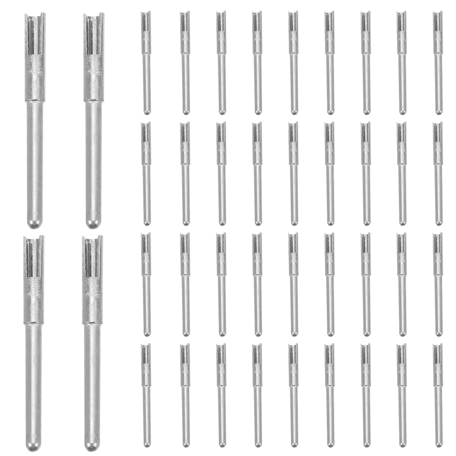 

100pcs Copper Pin Terminal Nickel-Plated Heavy-Duty Conductive Connectors For Wiring Lead Wires Electrodes Replacement Crimp