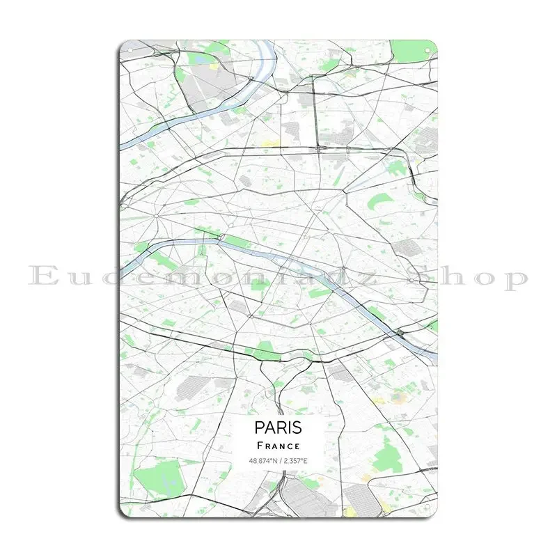 Paris Light Metal Sign Vintage Party Party Club Custom Bar Tin Sign Poster