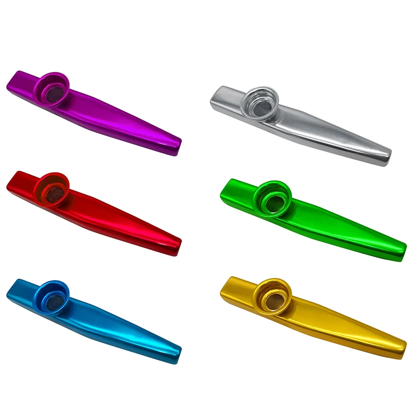 Colors Metal Kazoos Musical Instruments Flutes Diaphragm Mouth Kazoos Musical Instruments Good Companion for Guitar