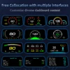 C3 네비게이션 GPS + OBD2 HUD 자동차 헤드업 디스플레이, 온보드 컴퓨터 프로젝터, HUD 속도 연료 소비, 자동차 속도계 프로젝션 5