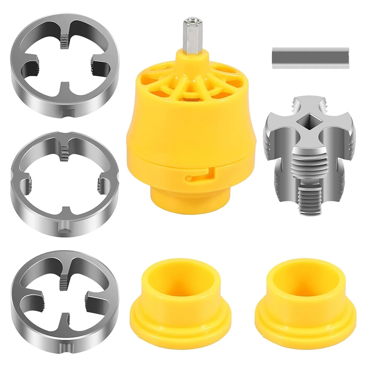 A002 PVC Thread Maker Tool for Electric Drill, Dies Pipe Threader Plumbing Tool, PVC Pipe Threading Plumbing Kit A