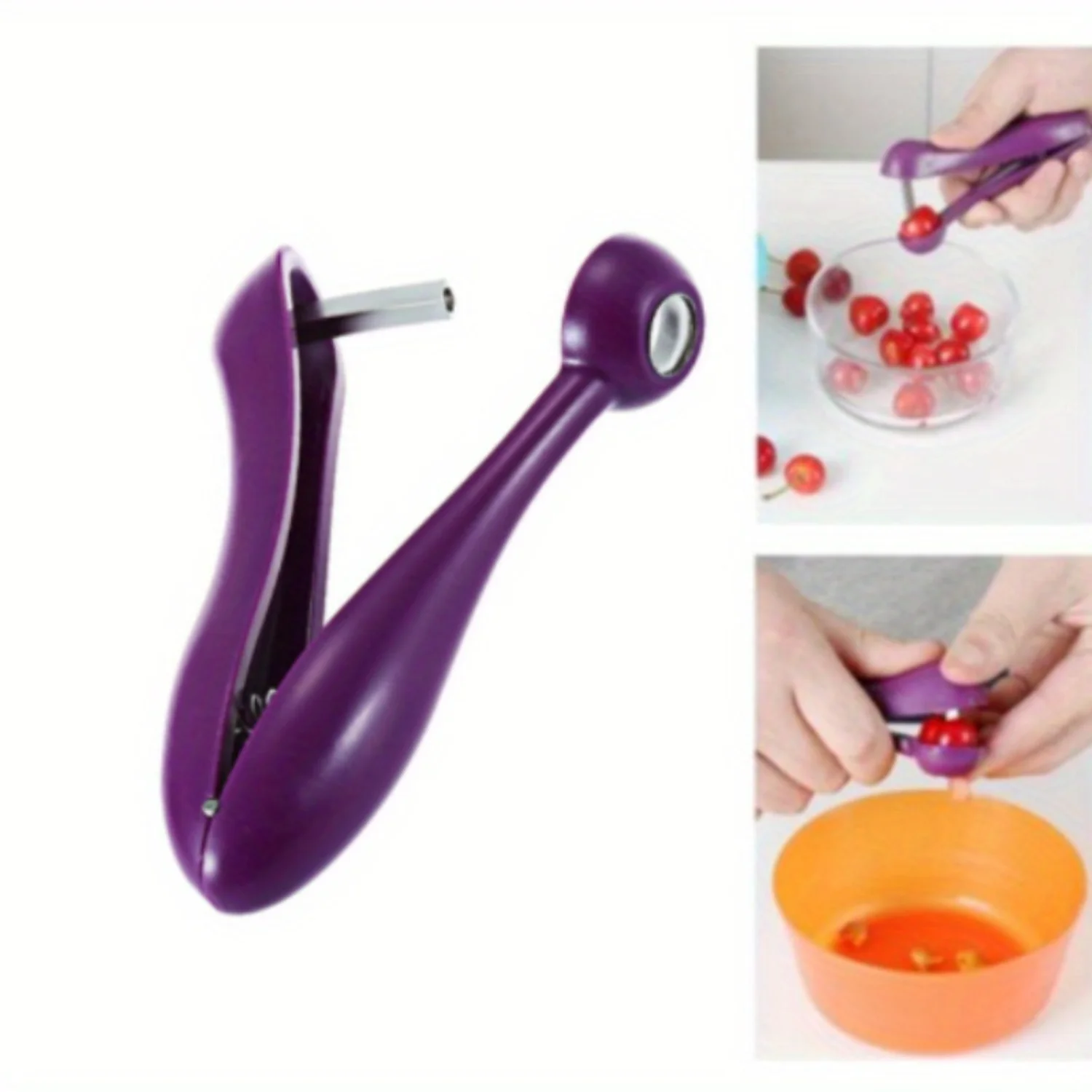 Brand New Cherry Fruit Pit Remover - 3pcs Seed Tool for Olive Pit and Other Fruits/Veggies - Efficient Cherry Pit Tool