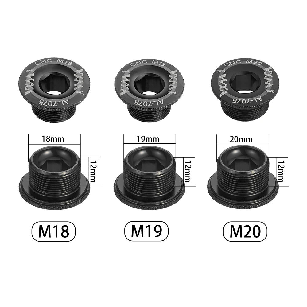 VXM MTB Bike M18 M19 M20 Cranks Screw CNC 7075 Aluminum Alloy Crankset Cover Cycling Parts For Shimano Bolt Cap